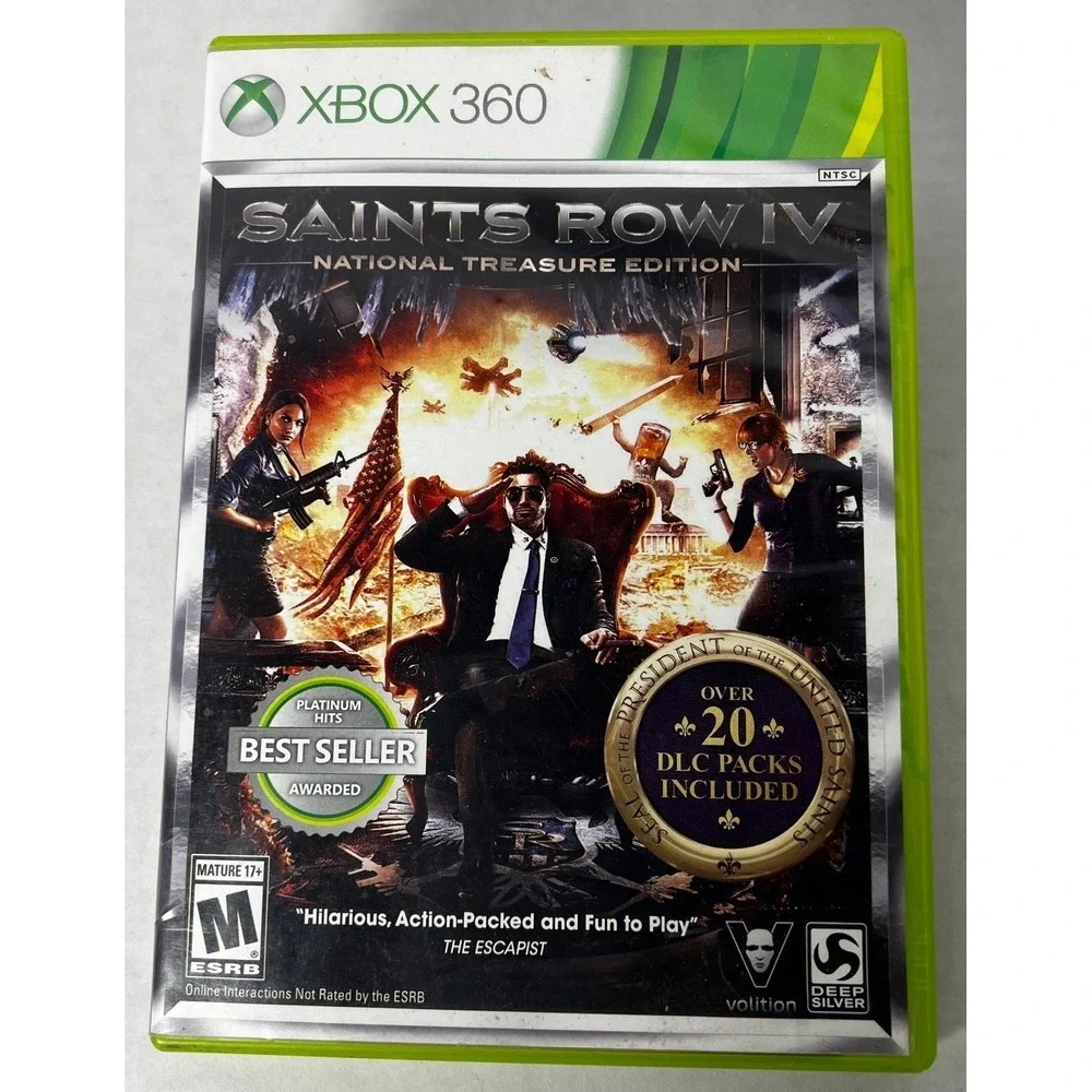 Saints Row IV National‎ Treasure Edition Xbox 360 Platinum Hits Complete DLC